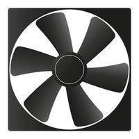 Cooling fan or exhaust fan icon on white background. Vector illustration. EPS 10.