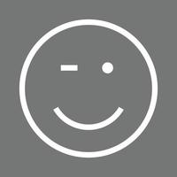 Winking Line Color Background Icon vector