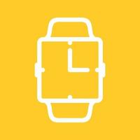 Analog Clock Line Color Background Icon vector