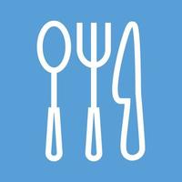 Utensils Line Color Background Icon vector