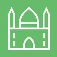 Mosque Line Color Background Icon vector