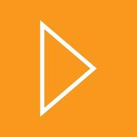Triangle Arrow Right Line Color Background Icon vector