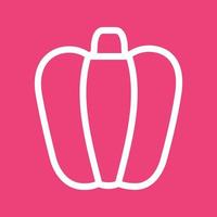 Capsicum Line Color Background Icon vector