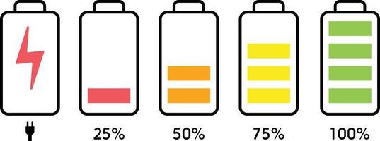 battery charger icon. Digital Battery Loading icon Animation of a digital smartphone vector