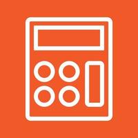 Calculator Line Color Background Icon vector