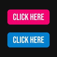 Click here button icon simple UI design vector