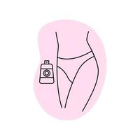 Intimate Hygiene Wash Feminine Woman Girl Clean Icon Sign Design Vector