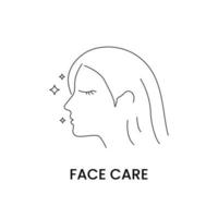 Female Woman Feminine Face Care Beauty Cosmetics Hygiene Icon Sign Design Vector, Beauty Product Banner vector