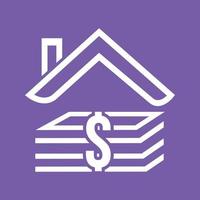 Home loan Line Color Background Icon vector