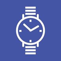 Wrist Watch Line Color Background Icon vector