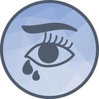 Tears in Eyes Low Poly Background Icon vector