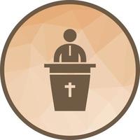 Speaking on Funeral Low Poly Background Icon vector