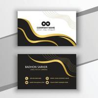 Gradient golden luxury horizontal business card design template vector