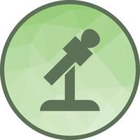 Mic on Stand Low Poly Background Icon vector