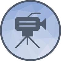 Camera on Stand Low Poly Background Icon vector
