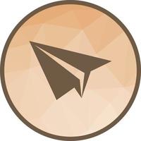 Paper Plane Low Poly Background Icon vector