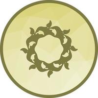 Wreath Low Poly Background Icon vector