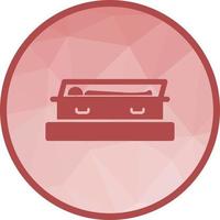 Open Casket Low Poly Background Icon vector