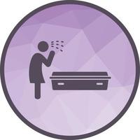 Crying over Dead Body Low Poly Background Icon vector