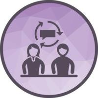 Coaching and Mentoring Low Poly Background Icon vector