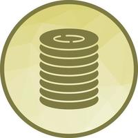 Stack of Coins Low Poly Background Icon vector