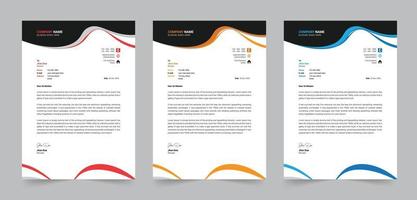 Letterhead design , clean corporate professional letterhead design template vector