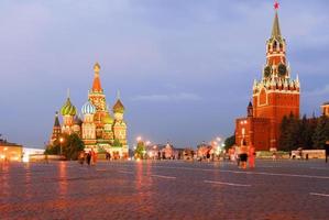 St Basil's Church in Moscow Red Square on a summer's night photo