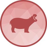 Hippo Low Poly Background Icon vector