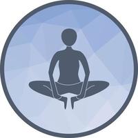 Bound Angle Pose Low Poly Background Icon vector