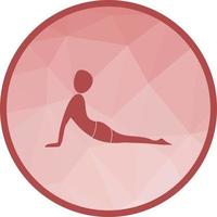 Cobra Pose Low Poly Background Icon vector