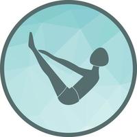 Both Toes Pose Low Poly Background Icon vector