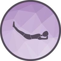 Low Boat Pose Low Poly Background Icon vector