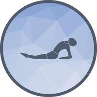 Fish Pose Low Poly Background Icon vector