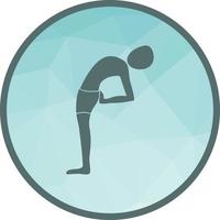 Half Moon Pose Low Poly Background Icon vector