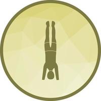 Support Headstand Low Poly Background Icon vector