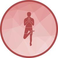 Tree Pose Right Low Poly Background Icon vector