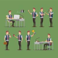 Business person Set. office workers vector