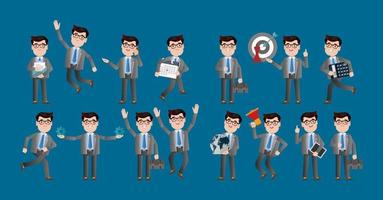 Flat Set of business people vector