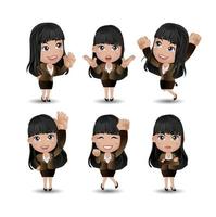 Women with different poses vector