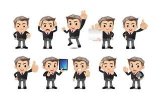 Business person in different positions set vector