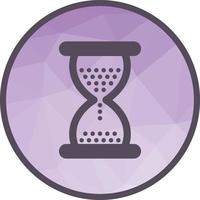 icono de fondo de baja poli de reloj de arena vector