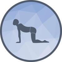 Cow Pose Low Poly Background Icon vector