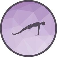 Upward Plank Pose Low Poly Background Icon vector