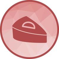 icono de fondo de baja poli de pastel de manzana vector