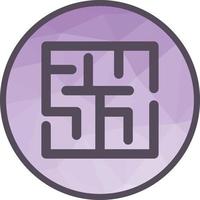 Maze Low Poly Background Icon vector