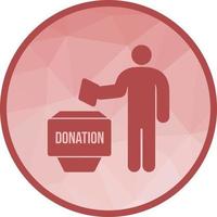 Donation Low Poly Background Icon vector