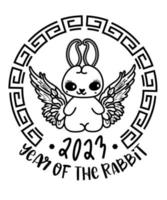 año del conejo año nuevo chino 2023. vector