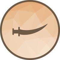 Arabic Sword Low Poly Background Icon vector