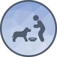 Feeding Pet Low Poly Background Icon vector
