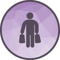 Shopping Low Poly Background Icon vector